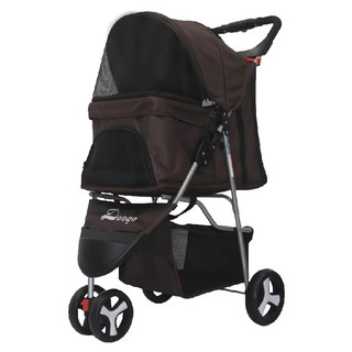 Doogo 寵物三輪推車 咖啡色, 靈活轉向, 舒適透氣, 方便收納, 1台