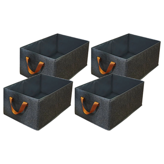 BangJiaShi 幫家適 衣物收納盒 PP硬板, 灰色, 4個