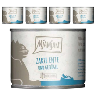 MjAMjAM 魔力喵 鮮肉主食貓罐, 嫩鴨 + 幼齒胡蘿蔔, 200g, 5罐