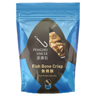 澎湖伯 魚骨酥 原味 澎湖伴手禮 魚骨裹上麥芽糖撒上芝麻 又甜又脆, 100g, 5包
