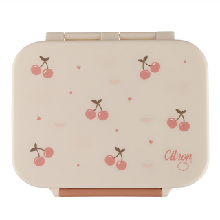 Citron 小檸檬 3格 Tritan 點心盒 500ml SGS認證 輕便易攜帶 不含雙酚A, 甜美櫻桃, 1個