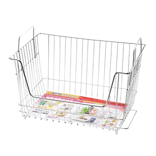 皇家 堆疊收納籃, 銀色, 1個