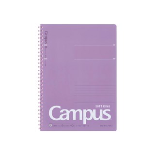 KOKUYO 國譽 Campus筆記本 B5 可愛 柔軟線圈 可撕式内頁 40頁, 紫色, 1本
