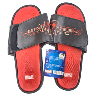 IRON MAN MARVEL 舒適拖鞋 鋼鐵人手掌 PU+EVA材質, 黑色 + 紅色, 26cm, 1雙