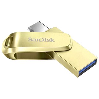 SanDisk 晟碟 Ultra Luxe USB-Type-C 高速讀取雙用隨身碟 DC4 金色, 256GB, 1個