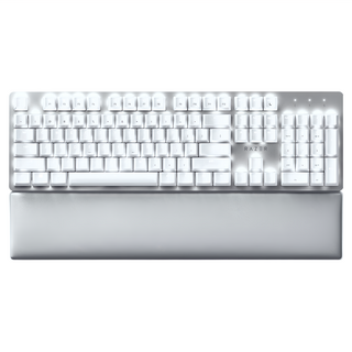 RAZER 雷蛇 Pro Type Ultra 無線藍牙雙模機械鍵盤 中文 靜音 8000萬次 全尺寸鍵盤, RZ03-04111000-R3T1, 白色, 黃軸