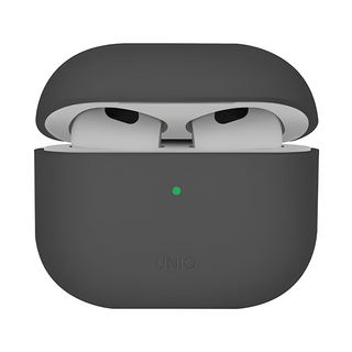 UNIQ Lino素色簡約液態矽膠藍牙耳機保護套 AirPods4, 灰色, 1個
