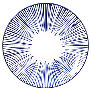 TATUNG 大同磁器 8吋圓皿, 梅花露 白色 + 藍色, 10個