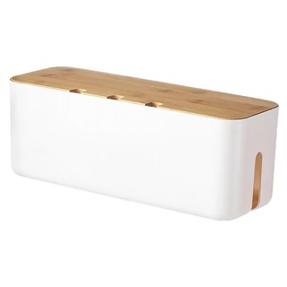 小麥購物 日系電線收納盒 Y916 小號 30 x 10.7 x 10.8 333g, 白色, 1個