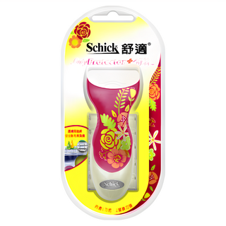 Schick 舒適牌 舒絲仕女除毛刀具 含蘆薈精華潤滑條 1刀把2刀片, 1入, 1個