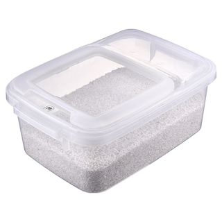 GIMI 吉米 新型密封米箱 6公斤裝 PP材質, 透明白, 1個