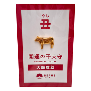 BEAMS JAPAN 吉祥御守 生肖限定 牛 合金材質 日本製造, 1個