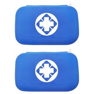 Osun EVA牛津布防壓好攜帶醫藥包/急救包/藥品保健收納包 CE384 25 x 20 x 7cm, 藍色, 2個