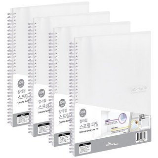 ECO Chungwoon A4 彈簧線圈資料夾 30頁, 透明, 4個
