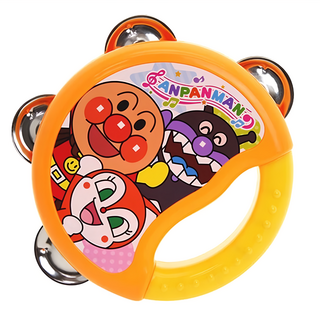 麵包超人樂團 激發音樂興趣 訓練手眼協調 兒童音樂啟蒙玩具, 鈴鼓 橘色, 1個