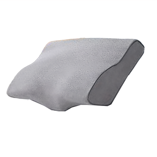 DON 3D防鼾透氣蝶型枕 高密度材質 人體工學設計 穩固睡姿 舒緩頸椎壓力, 34 x 60cm, 灰色, 1個