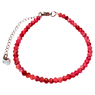 增進愛情人際紅碧璽手鍊 16cm, 紅色