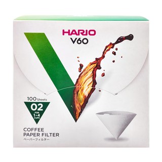 HARIO 好璃奧 V60濾紙 144 x 71 x 135mm 02白色 200g, 100張, 1盒