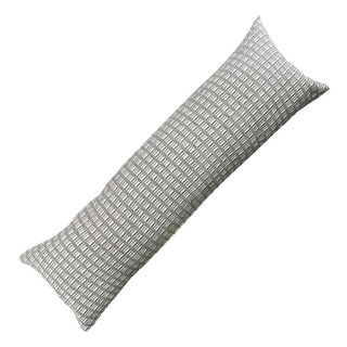 J&N 幾何尼克長抱枕 填充棉 外套可拆洗, 40 x 120cm, 米白色