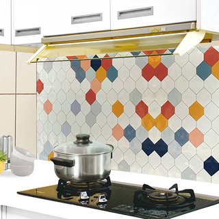 MIKA HOUSE 橘之屋 彩繪自黏壁紙 燈火闌珊 防油汙 易清潔 耐熱 自黏背膠 美化牆面 好貼好撕, 300 x 60cm