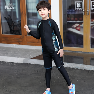 男童 一家人的泳衣 Set 3, 3XL, Black