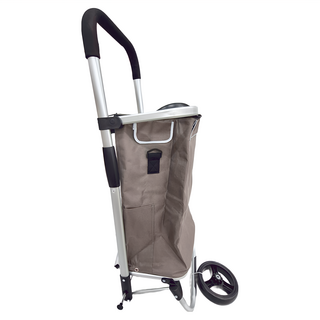 U-CART 優卡得 日式摺疊購物車 輕便款 鋁合金材質 尺寸45*34*97CM, 灰色 + 黑色 + 銀色, 1個