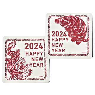 收納王妃 我不是胖虎軟式珪藻土杯墊 虎變龍蒸 方 2入組, 1組