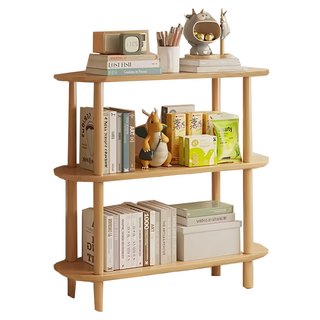 036-SY置物架三層, 原木色, 60x30x66cm, 密集板材質, 1組