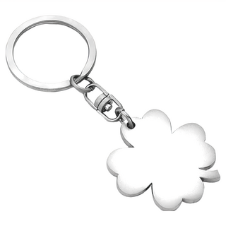 德國 REFLECTS 四葉幸運草鑰匙圈 不鏽鋼材質, 霧銀, 1個