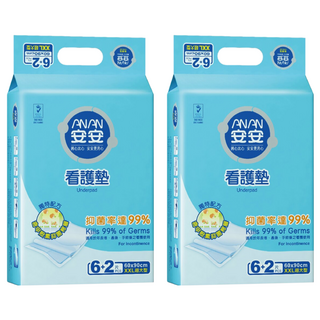 安安 看護墊，超強吸水性高分子吸收體，獨特封閉式設計, 90 x 60cm, 8片, 2包