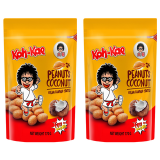 Koh-Kae 大哥 椰漿味花生豆, 外層酥脆, 每顆花生都飽滿香脆, 170g, 2包