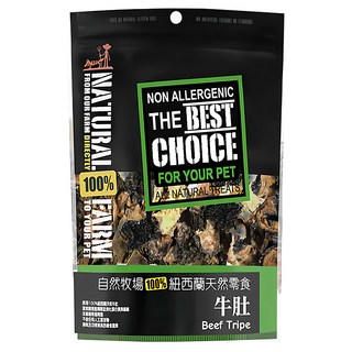NATURAL FARM 自然牧場 紐西蘭天然零食 牛肚 100%天然寵物零食 不含麩質 無人工色素或香料, 1包, 50g