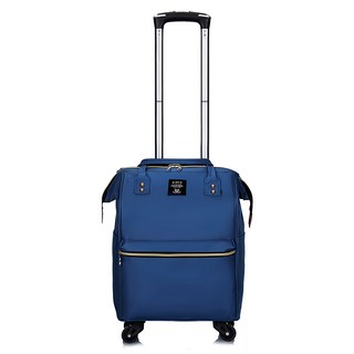 Well Life 悅生活 GoTrip微旅行25吋學院風揹拉兩用前開式拉桿行李袋, 40 x 35 x 20cm, 藏青色