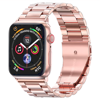 AHOYE Apple Watch 不鏽鋼金屬錶帶 玫瑰金, 1個