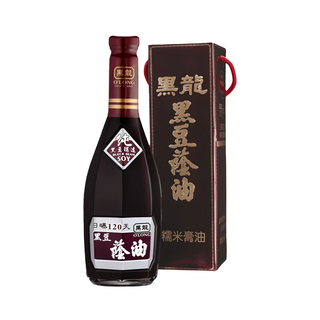 黑龍 特級黑豆油膏, 遵古製法, 嚴選天然糯米調製, 高質感角瓶典藏, 600ml, 1瓶