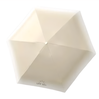 漸變6折迷你傘/折疊傘/遮陽傘 迷你輕巧/黑膠防曬/防水面料/晴雨兩用, 奶咖色