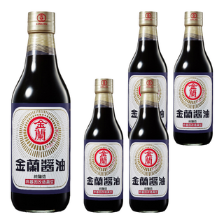 金蘭醬油，純釀造，非基因改造黃豆, 590ml, 5瓶