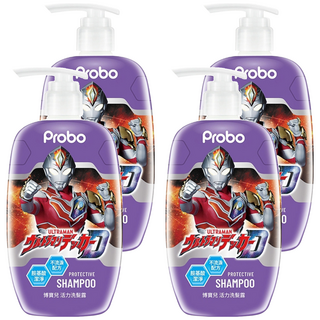 博寶兒 ULTRAMAN 活力洗髮露，胺基酸潔淨，不流淚配方, 500ml, 4瓶