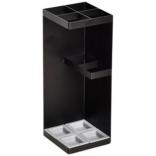 Life+ 純色風尚鐵藝落地雨傘架, 11 x 11 x 30cm, 消光黑, 1個