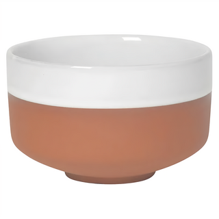 Now Designs 雙色赤陶圓碗 590ml容量 直徑12.5cm x 高8cm, 白色, 1個