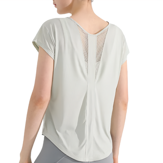 中性款 微孔透氣涼感科技運動罩衫 86%尼龍 6%絛綸 8%氨綸