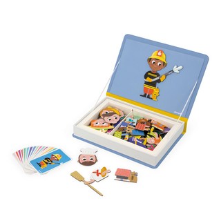 Janod 磁鐵遊戲書, 各行各業 多色, 1本