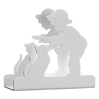 OPUS 東齊金工 歐式鐵藝信件架 收納架 展示架 桌面收納 台灣設計, 優雅白, 1個