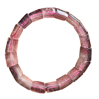 天然草莓超七水晶手排, 有效清除負能量, 治療情感創傷, 促進情緒平衡和穩定, 促進靈性覺醒和個人成長, 11mm