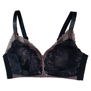 香草甜心 清新蕾絲萊卡無痕前開式無鋼圈哺乳內衣