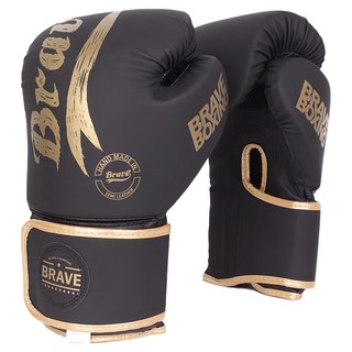 BRAVE 力量訓練拳擊手套 340g, 1雙, 黑色/金色