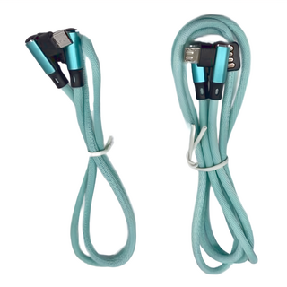 HONG JIN 宏晉 micro-USB L型充電線, 1m, 綠色, 4條