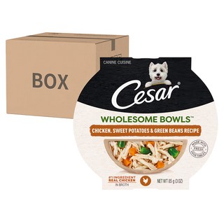 Cesar 西莎 鮮肉主食碗 甜番薯+四季豆 雞肉+蔬菜, 85g, 10個