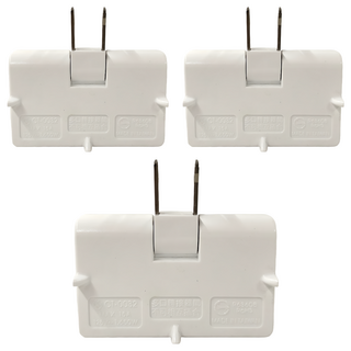 CENTENARY 成電牌 轉向三面插 3孔 CT-0032,3個,白色, 40.5mm