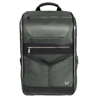 RUSA 鹿薩 冒險家 防盜電腦後背包 14吋 16L 1680D高密度尼龍防水面料, 堅忍綠